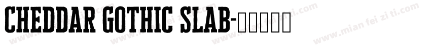 Cheddar Gothic Slab字体转换